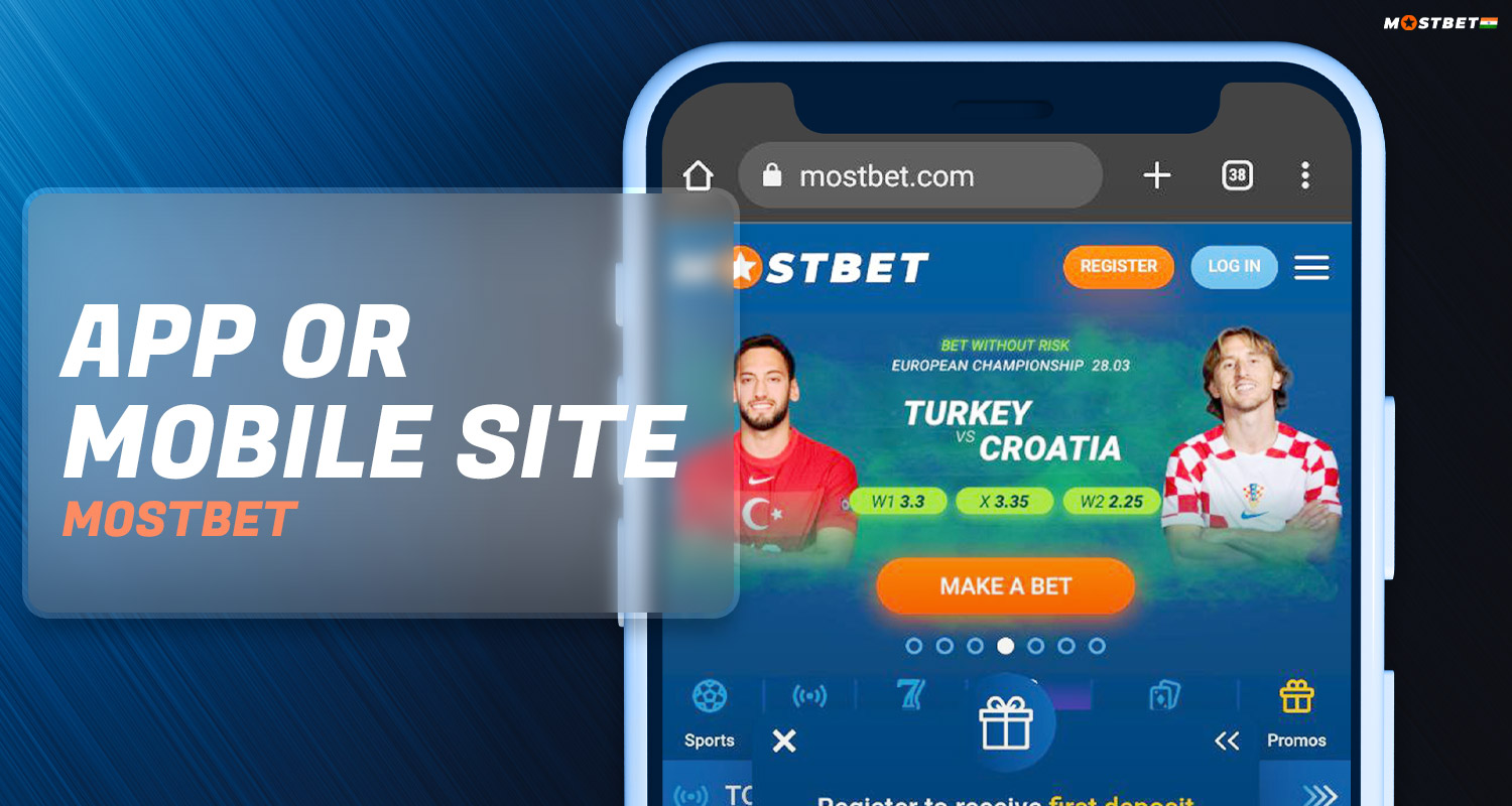 Comparison of the Mostbet mobile application and mobile website.